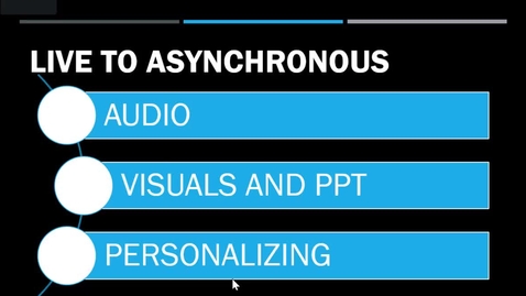 Thumbnail for Who wants to watch that Zoom Recording Anyway?  (Adapting a live session to an online asynchronous format)