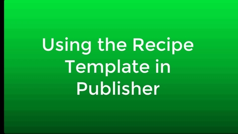 Thumbnail for Add Recipe to Template