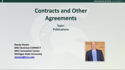 Thumbnail for Contracts and Other Agreements: Publications (R. Sheets)