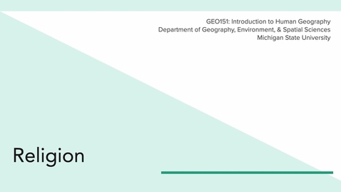 Thumbnail for GEO151: Introduction to Religion