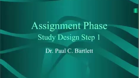 Thumbnail for HM803 Assignment Phase Study Design Step 1