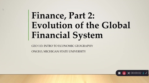 Thumbnail for entry Geo 113: Finance - Part 2