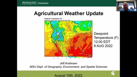 Thumbnail for entry Agricultural weather forecast for August 10, 2022