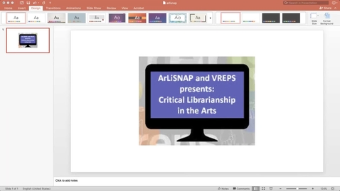 Thumbnail for entry ArLiSNAP VREPS 2017 Virtual Conference Q &amp; A Session