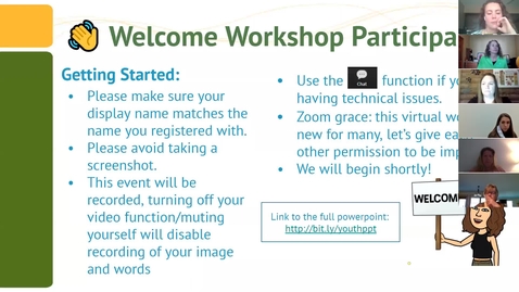 Thumbnail for Engaging with Youth Virtually - Workshop