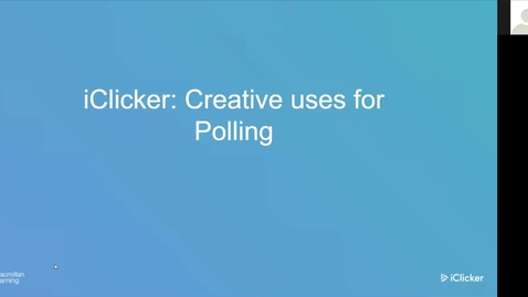 Thumbnail for entry iClicker Mini-Session: Creative use of iClicker polling questions and settings (April 2021)
