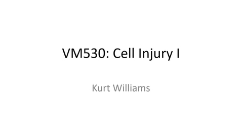 Thumbnail for entry VM 530-Cell Injury I