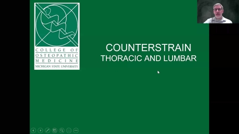 Thumbnail for entry Thorax and Lumbar Counterstrain Dx and TX Lecture