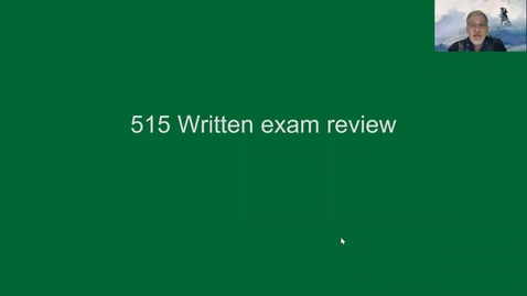 Thumbnail for entry OMM 515 Exam Overview