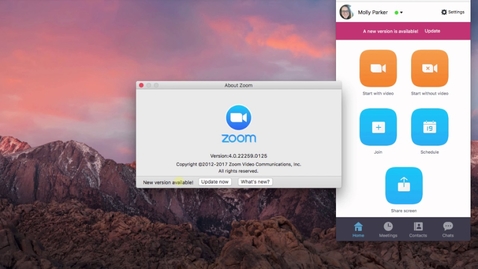 Thumbnail for Updating Zoom on Your Computer