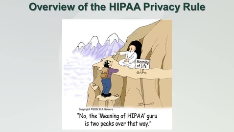 Thumbnail for entry HIPAA Privacy Overview