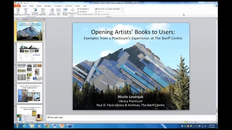 Thumbnail for ArLiSNAP VREPS 2015 Virtual Conference: Part 3 of Student &amp; New Professional Presentations