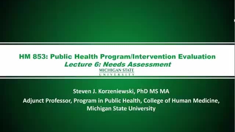 Thumbnail for HM853 Lecture6