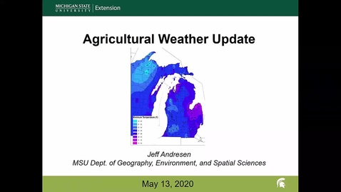 Thumbnail for entry Agricultural weather forecast for May 13, 2020