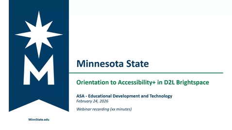 Thumbnail for Orientation to Accessibility+ (Spring 2026) Repeat Session 3