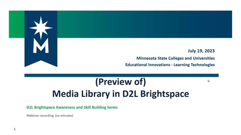 Thumbnail for entry Media Library in Brightspace