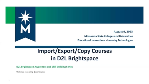 Thumbnail for Copy Courses in D2L Brightspace