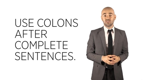 Thumbnail for Proofreading׃ Colons and Lists