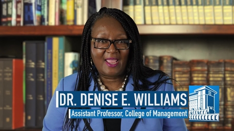 Thumbnail for MGMT320 -  Course Introduction with Dr. Denise E. Williams