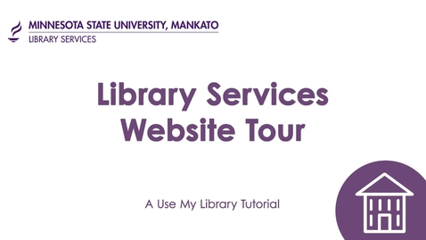 Thumbnail for Library Services Website Tour