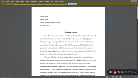 Thumbnail for Passion for Football. Essay