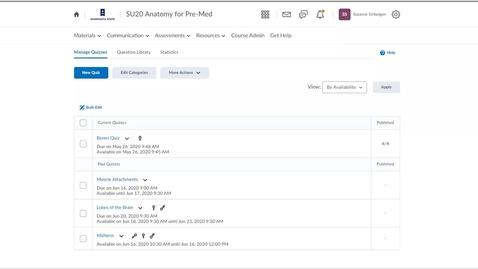 Thumbnail for entry Provide feedback to students in quizzes