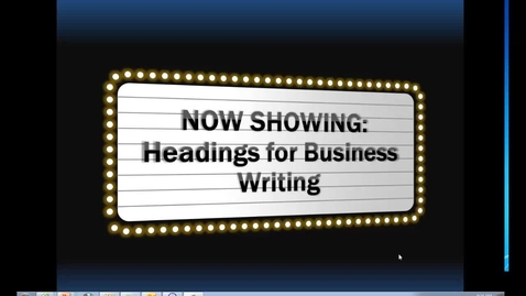 Thumbnail for entry Headings in Business Writing