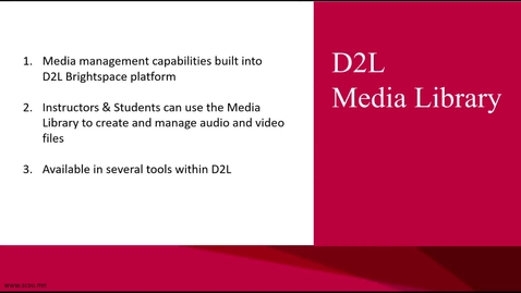 Thumbnail for D2L Media Library_Faculty Learning Channel_(10:30 min)  
