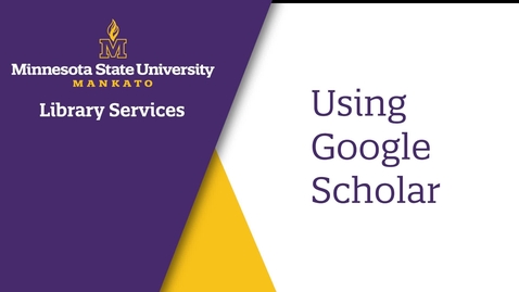 Thumbnail for Using Google Scholar