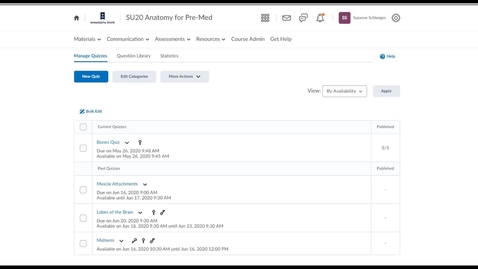 Thumbnail for entry Online quizzing scoring tools