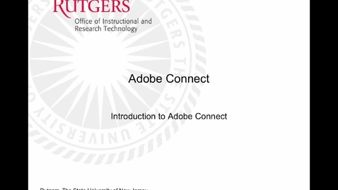 Thumbnail for Adobe Connect tutorial for Students