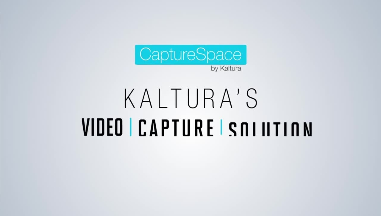 Kaltura CaptureSpace