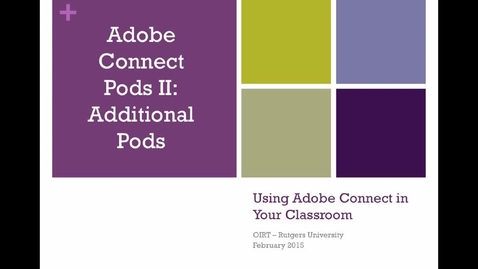 Thumbnail for Adobe Connect - Additional Pods
