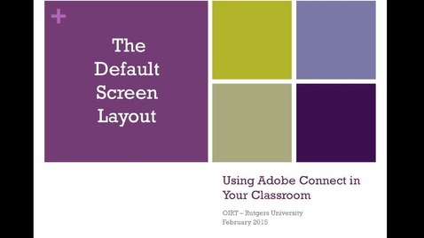 Thumbnail for Adobe Connect - Screen Layout