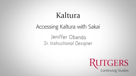 Thumbnail for AccessingKaltura_Sakai