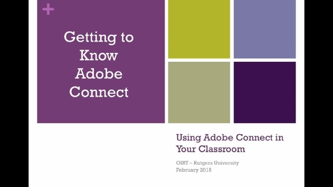 Thumbnail for Adobe Connect - General Introduction