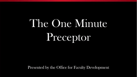 Thumbnail for The One Minute Preceptor