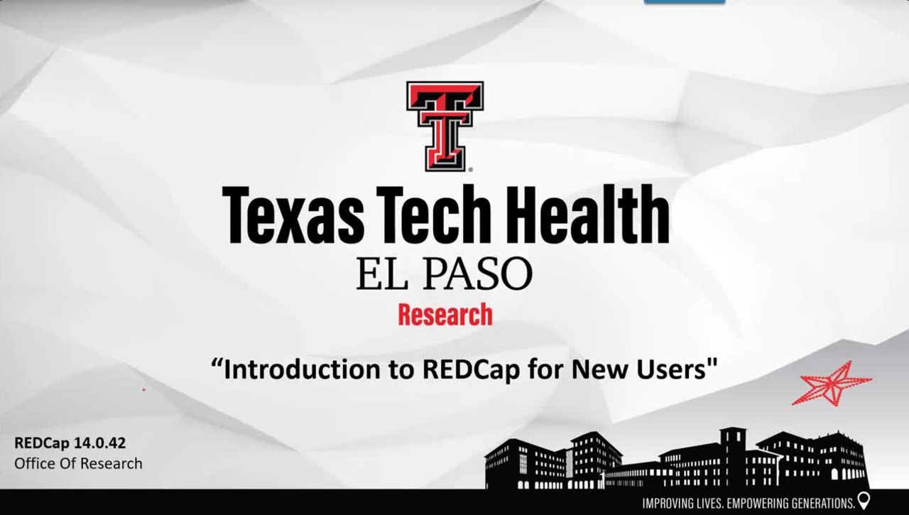 Introduction to REDCap for New Users