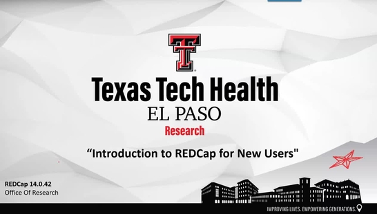 Introduction to REDCap for New Users