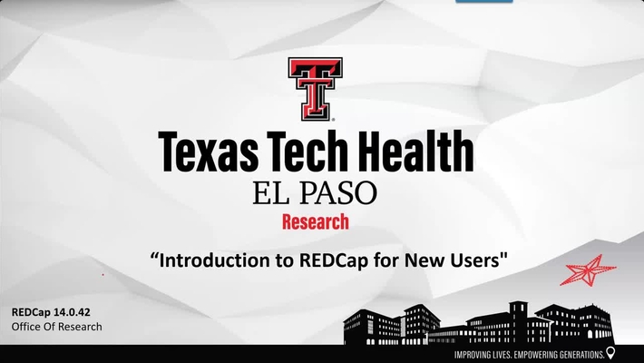 Introduction to REDCap for New Users