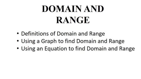 Thumbnail for 2.2 Domain and Range