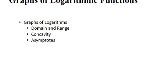 Thumbnail for entry 5.3 Logarithmic Functions