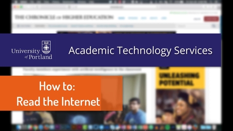 Thumbnail for entry How to Read the Internet