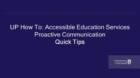 Thumbnail for Proactive Communication Quick Tips
