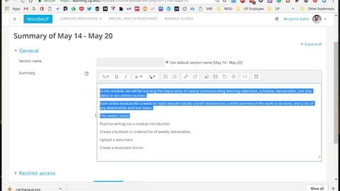 Thumbnail for OTR - Add a Module/Topic Overview
