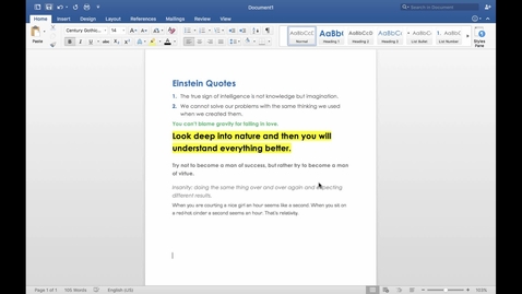 Thumbnail for Using Format Painter in MS Office