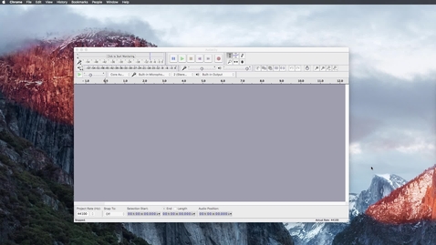 Thumbnail for entry Audacity on Mac: How to Set Up a Microphone &amp; Capture Audio