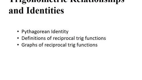 Thumbnail for Other trig functions and identities