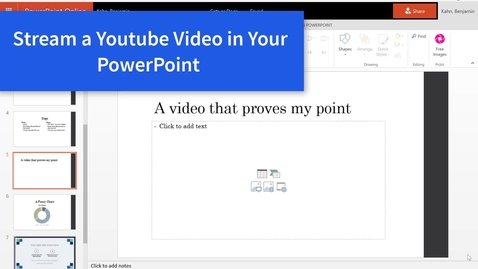 Thumbnail for entry Add a Streaming Video to PowerPoint