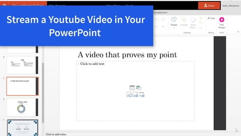 Thumbnail for Add a Streaming Video to PowerPoint